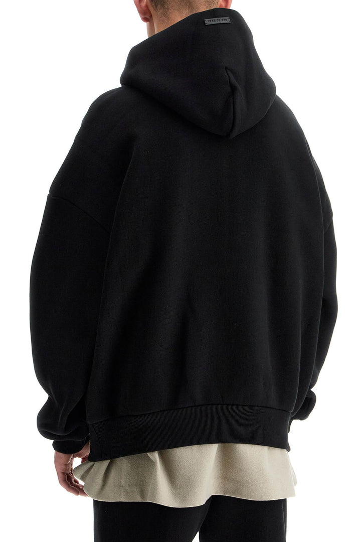 hooded sweatshirt with half zip-2