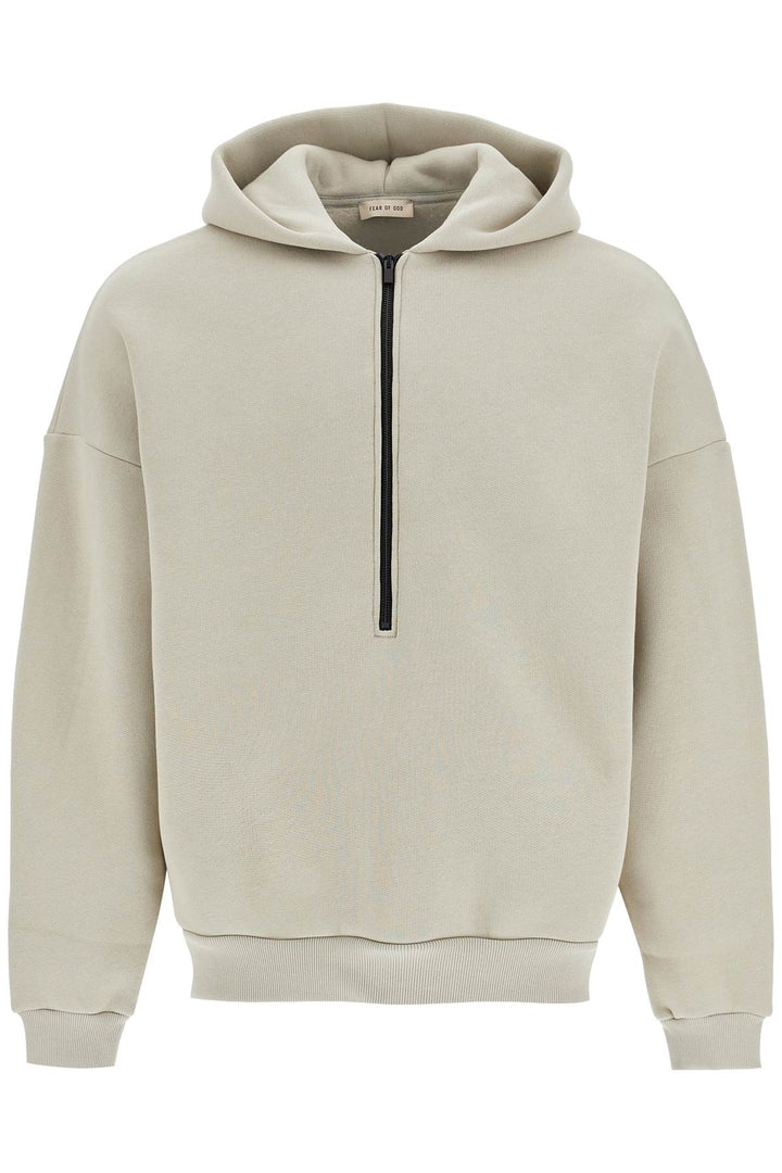 hooded sweatshirt with half zip-0