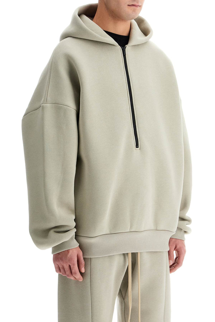 hooded sweatshirt with half zip-1