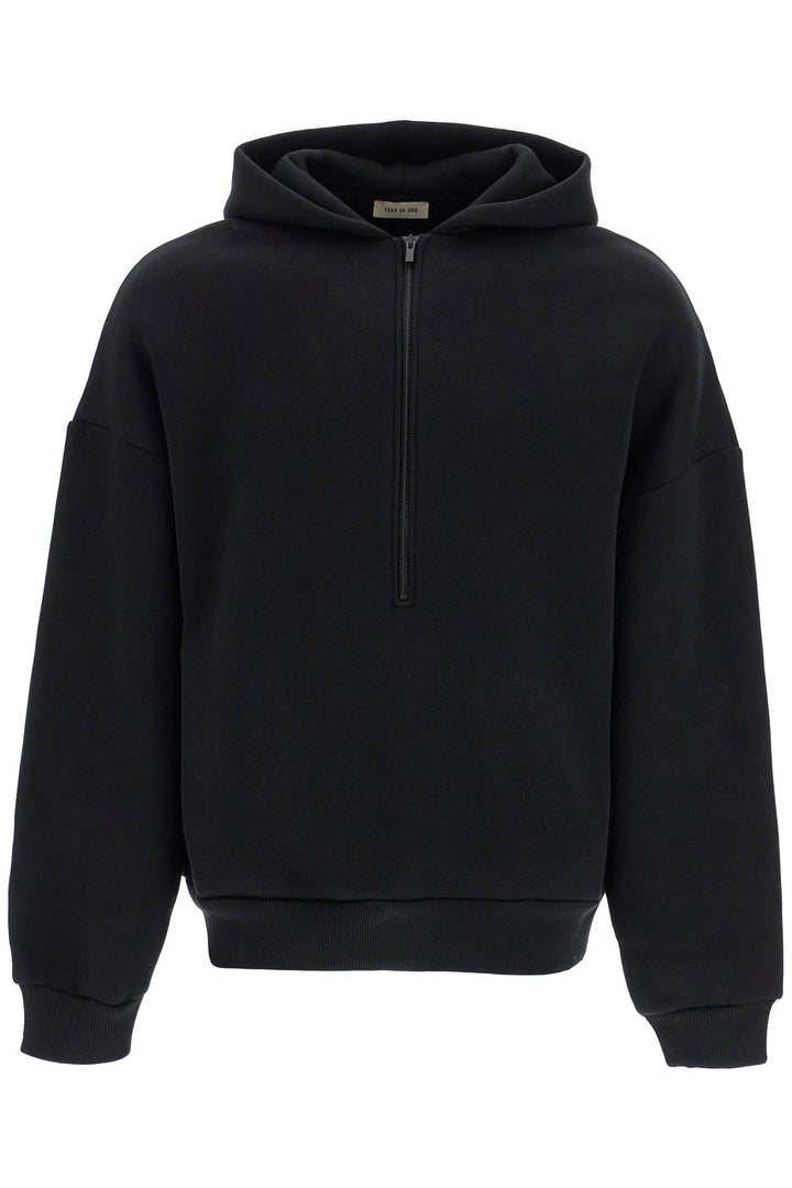 hooded sweatshirt with half zip-0