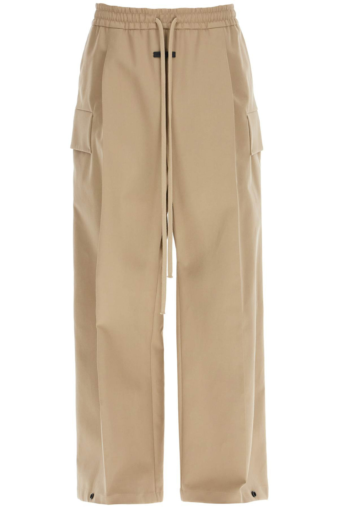 cargo wool and cotton blend trousers-0