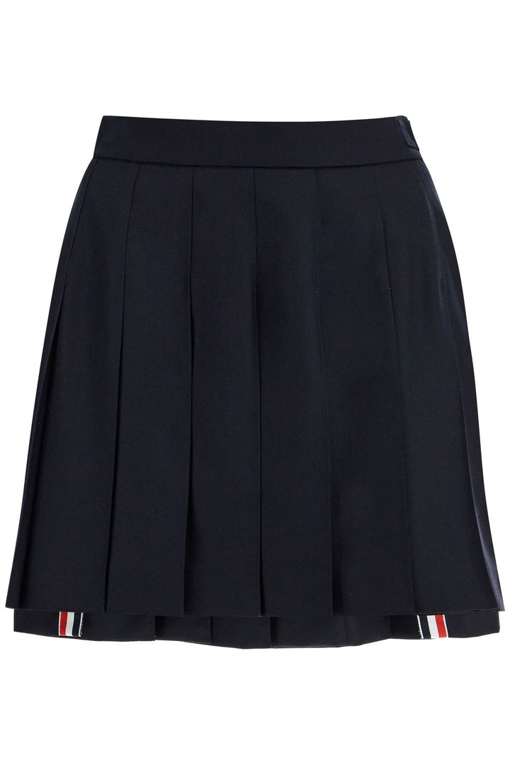 wool pleated mini skirt-0