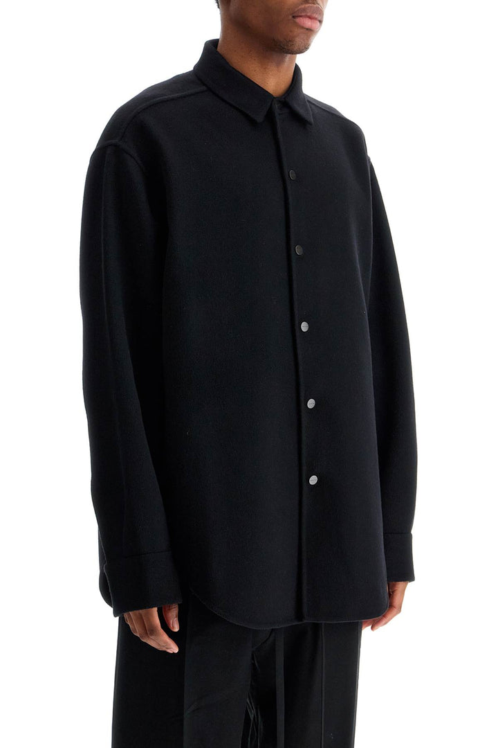 oversized virgin wool black shirt-1