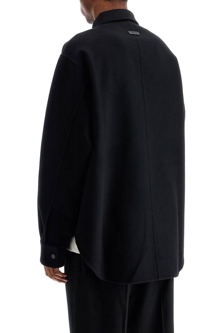 oversized virgin wool black shirt-2