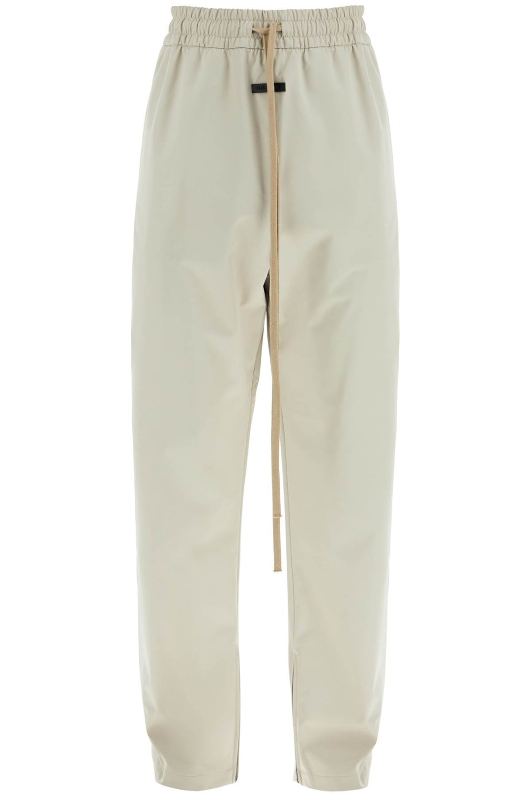 wide leg nylon track pants in cement-0