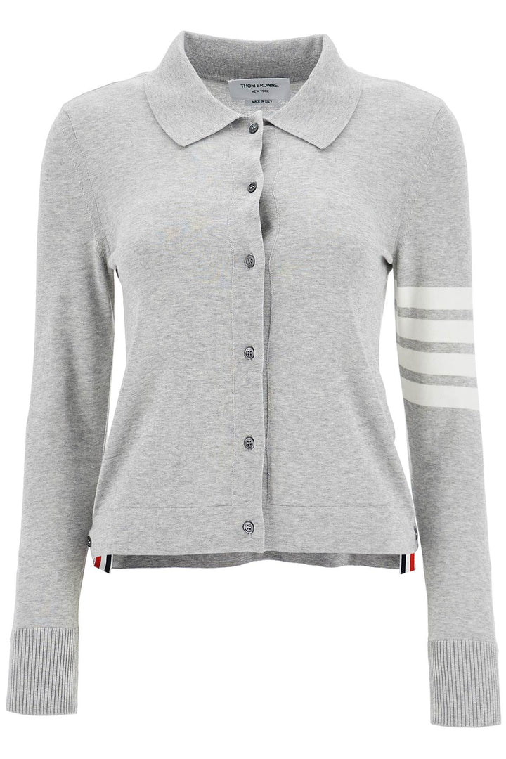 light grey cotton shirt with 4 stripes-0