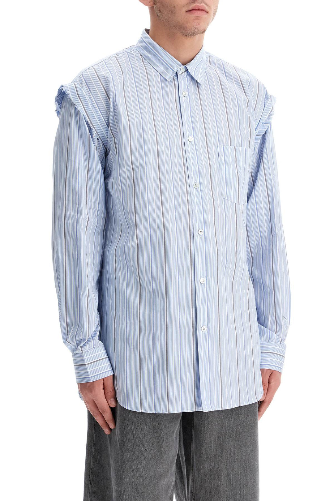 striped shirt with pocket-1