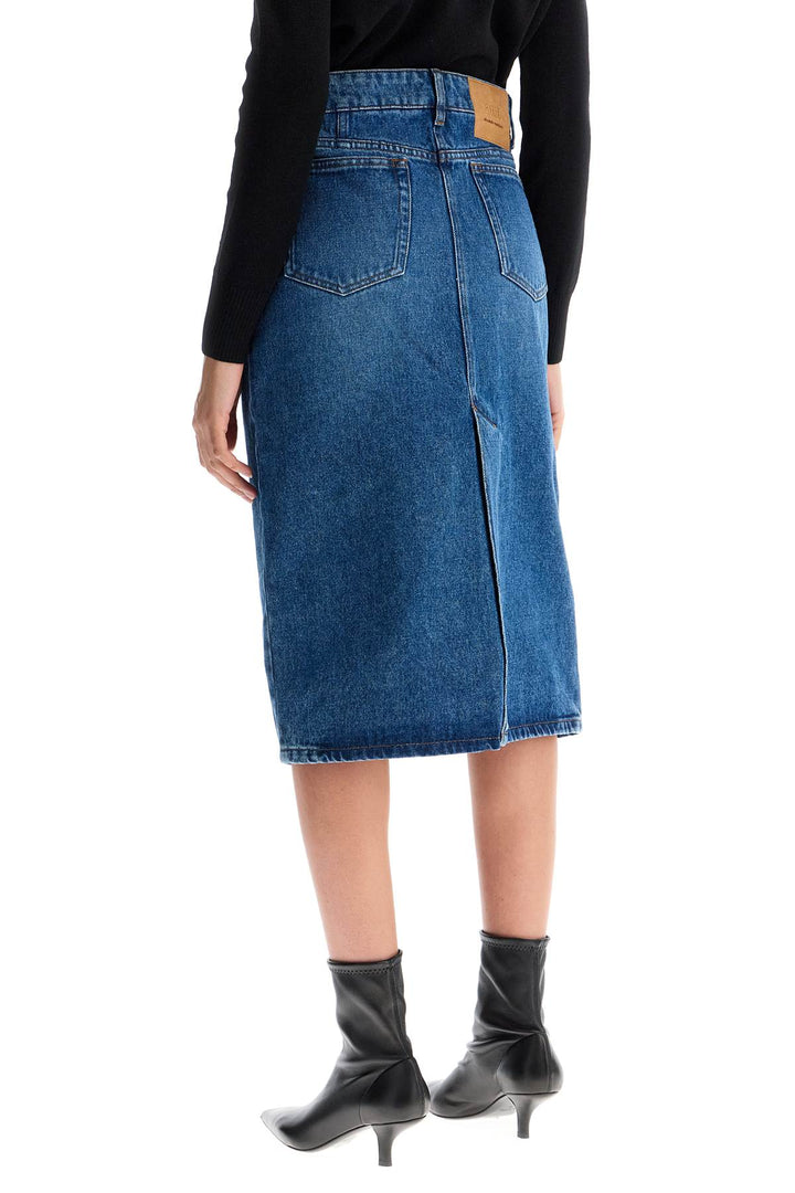 denim midi skirt in seven-2