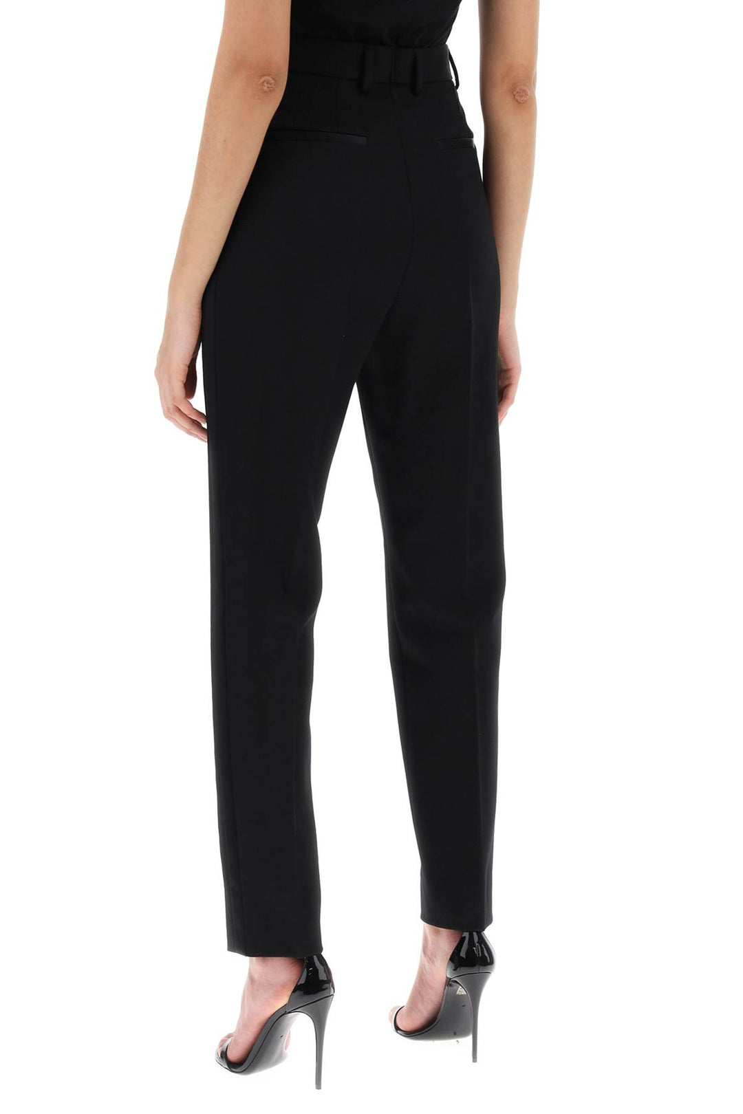 wool gabardine cigarette pants.-2