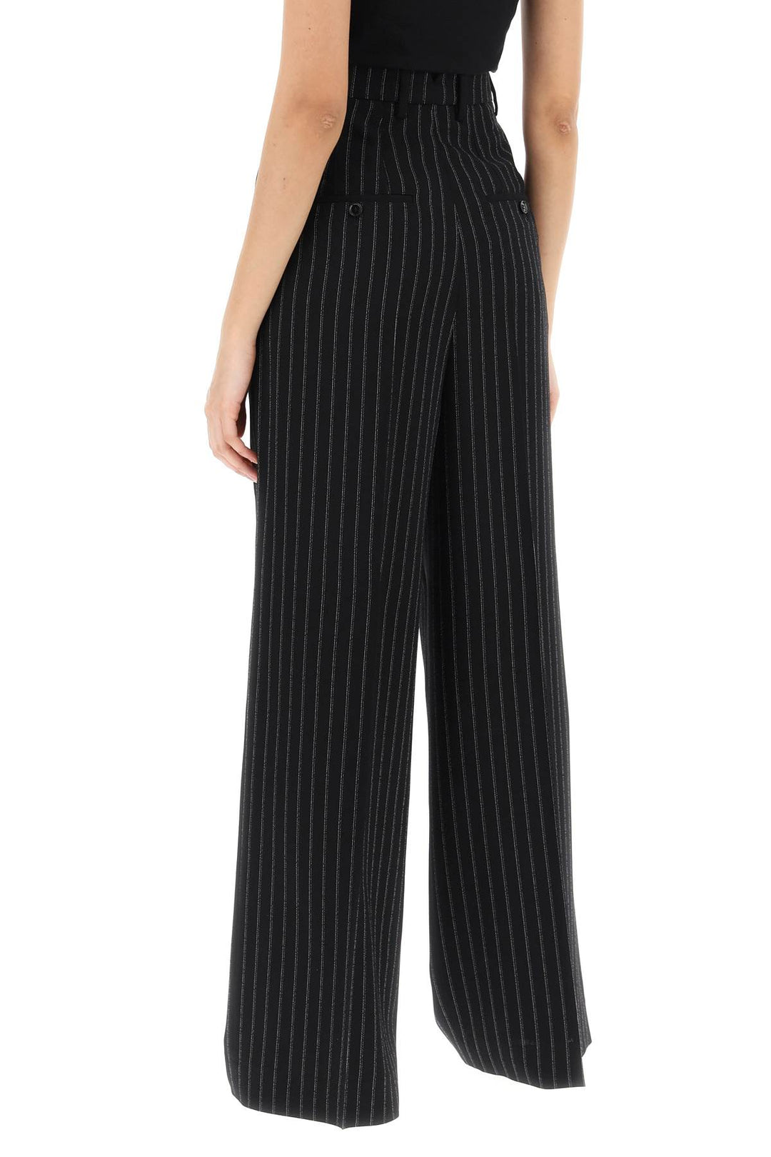 wide-legged pinstripe trousers with-2