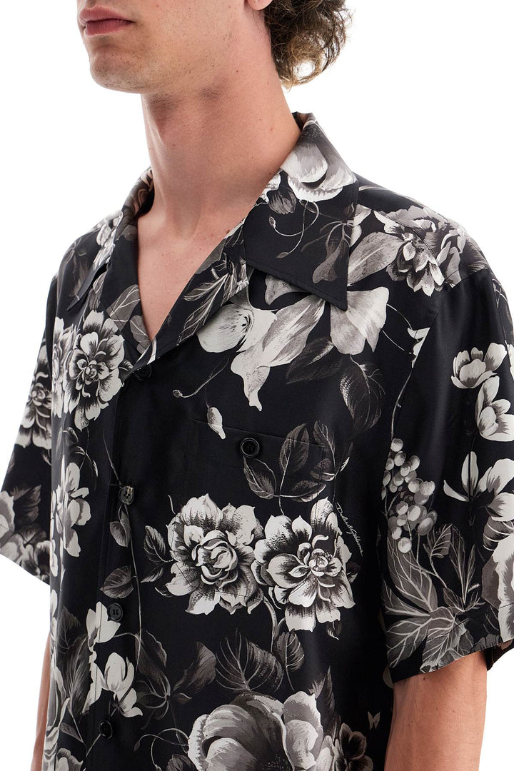 hawaii silk shirt with floral print set-3