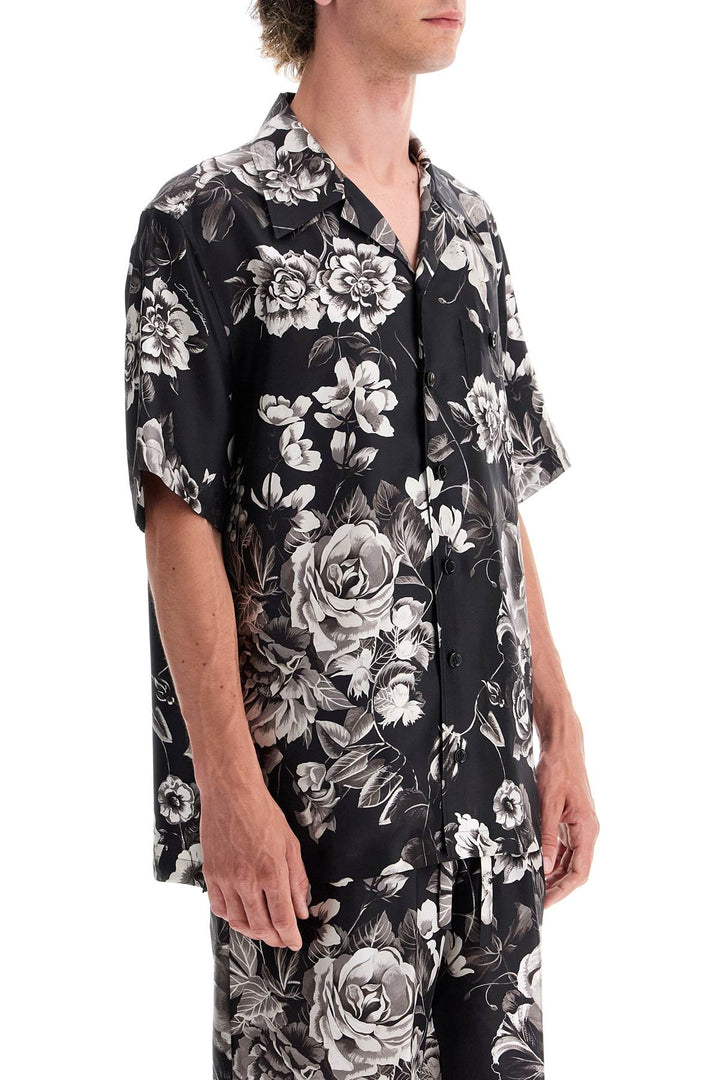 hawaii silk shirt with floral print set-1