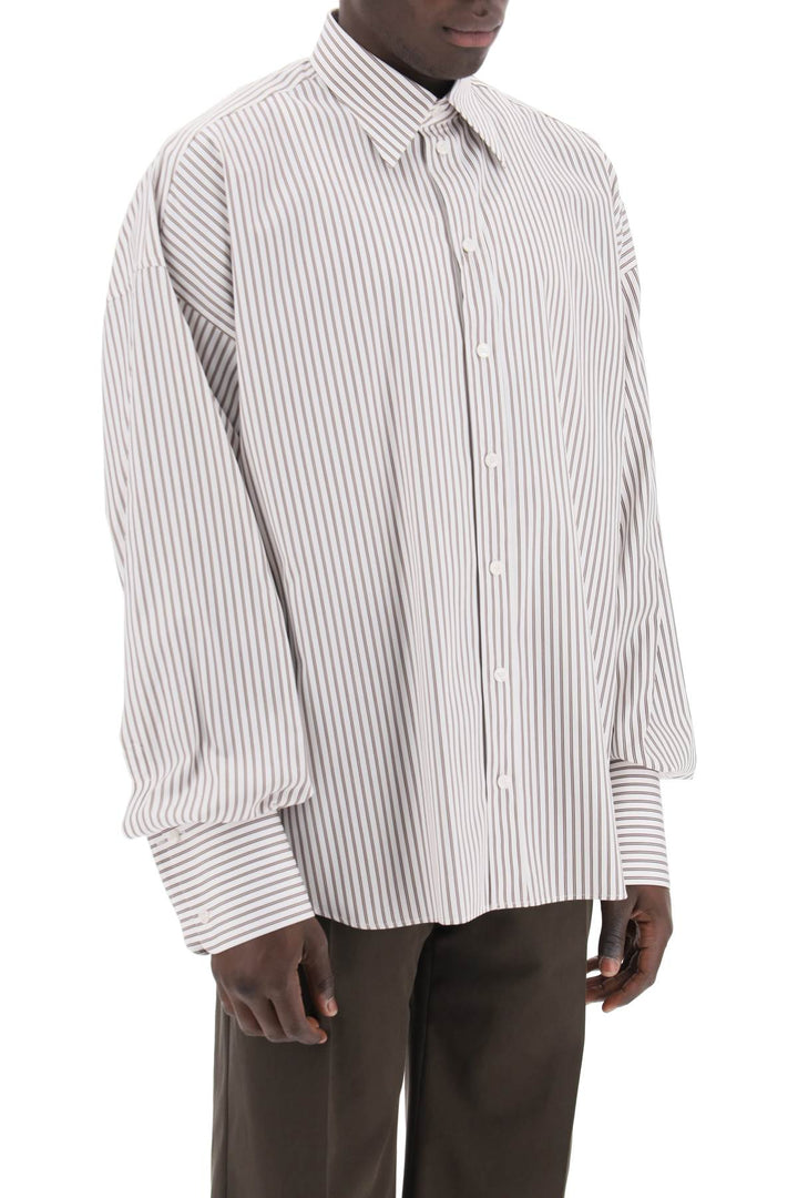 "oversized striped poplin shirt-1