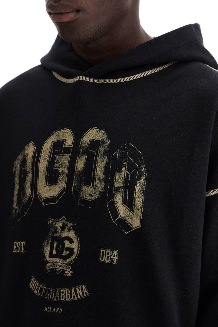 oversized hoodie with hood and logo print-3