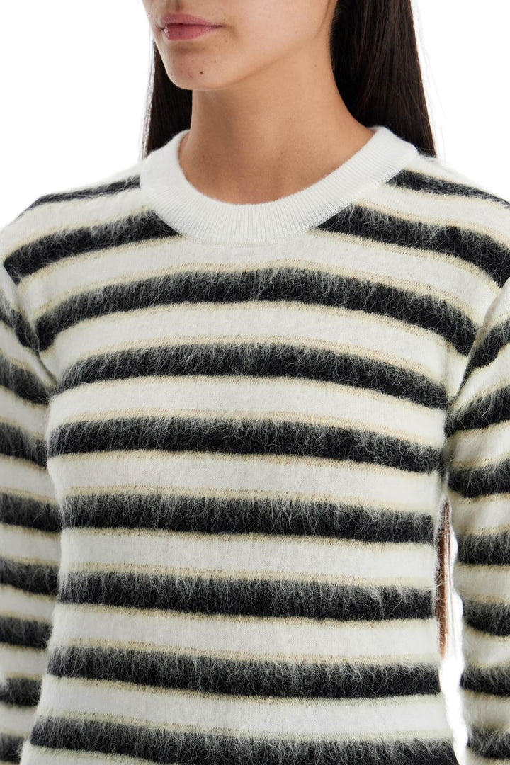 striped crewneck pullover-3