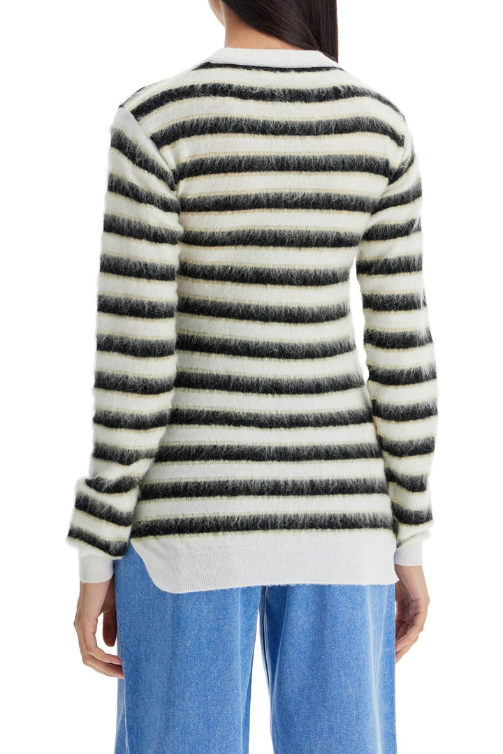 striped crewneck pullover-2