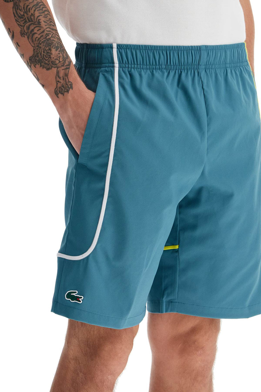 sporty bermuda shorts with contrasting stitching-3