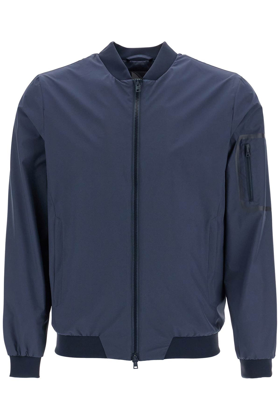 bomber in poliestere blu scuro con gore windstopper impermeabile-0