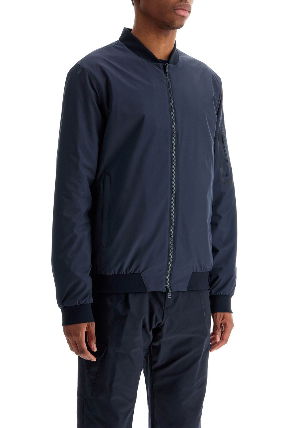 bomber in poliestere blu scuro con gore windstopper impermeabile-1