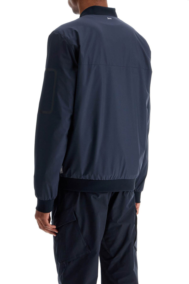 bomber in poliestere blu scuro con gore windstopper impermeabile-2