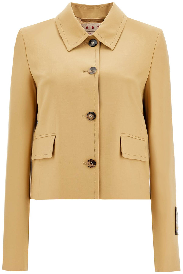 short wool blend jacket-0