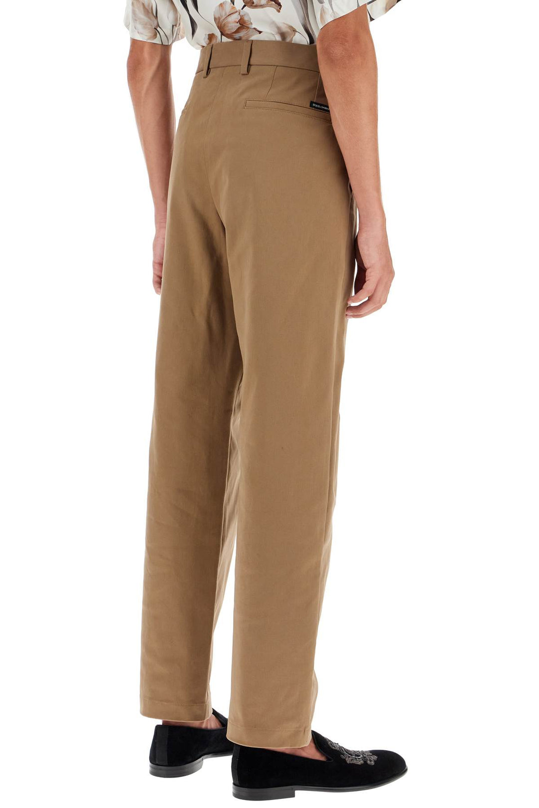 straight cotton stretch pants in 8-2