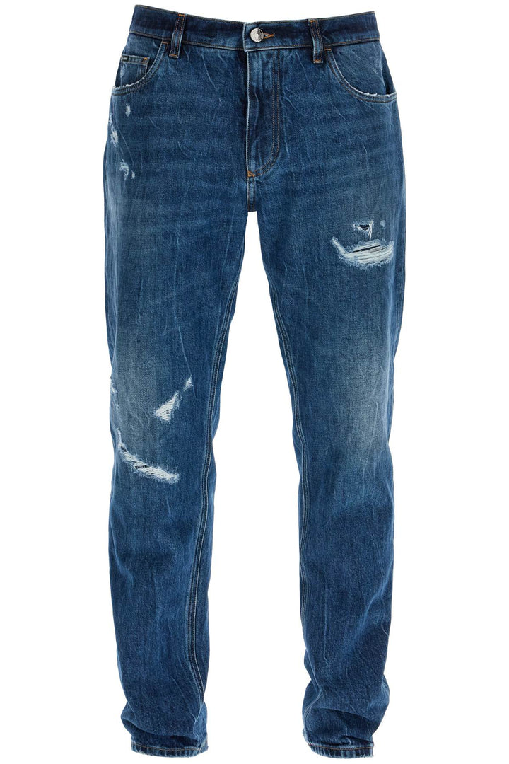 distressed denim loose fit jeans for-0