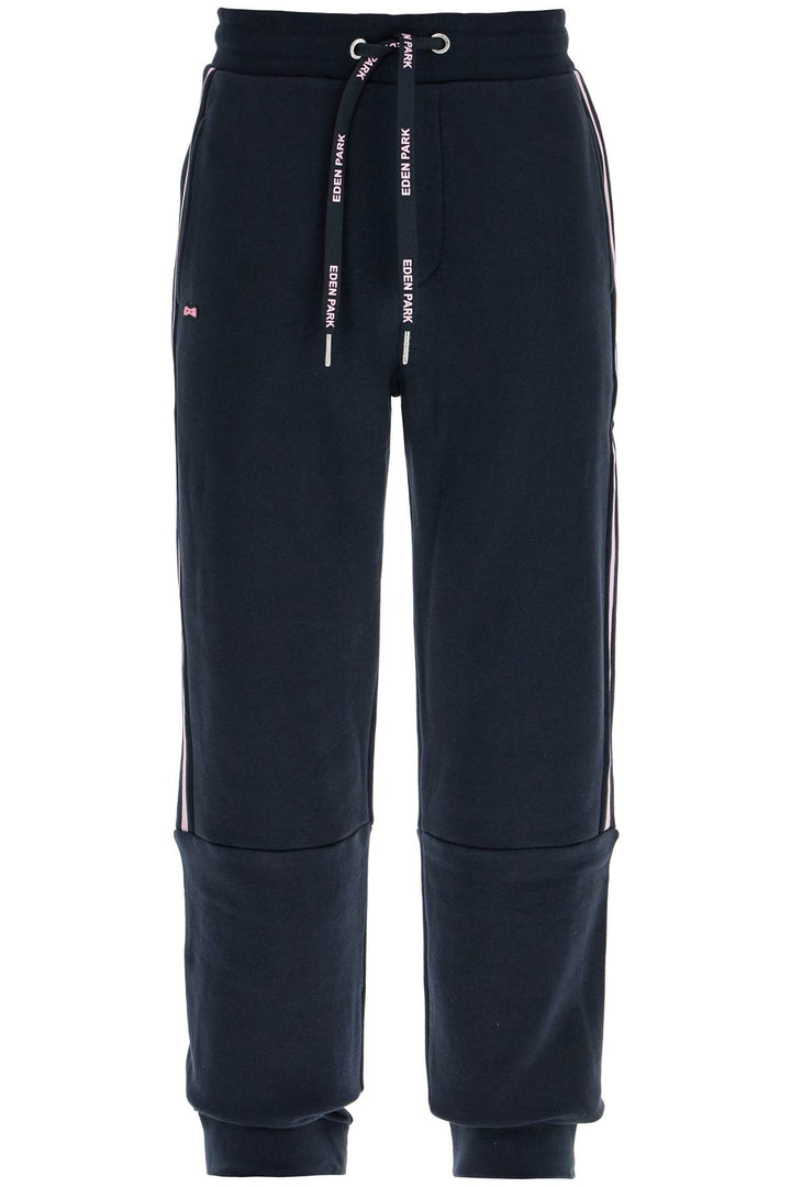 contrast band joggers with eight-0