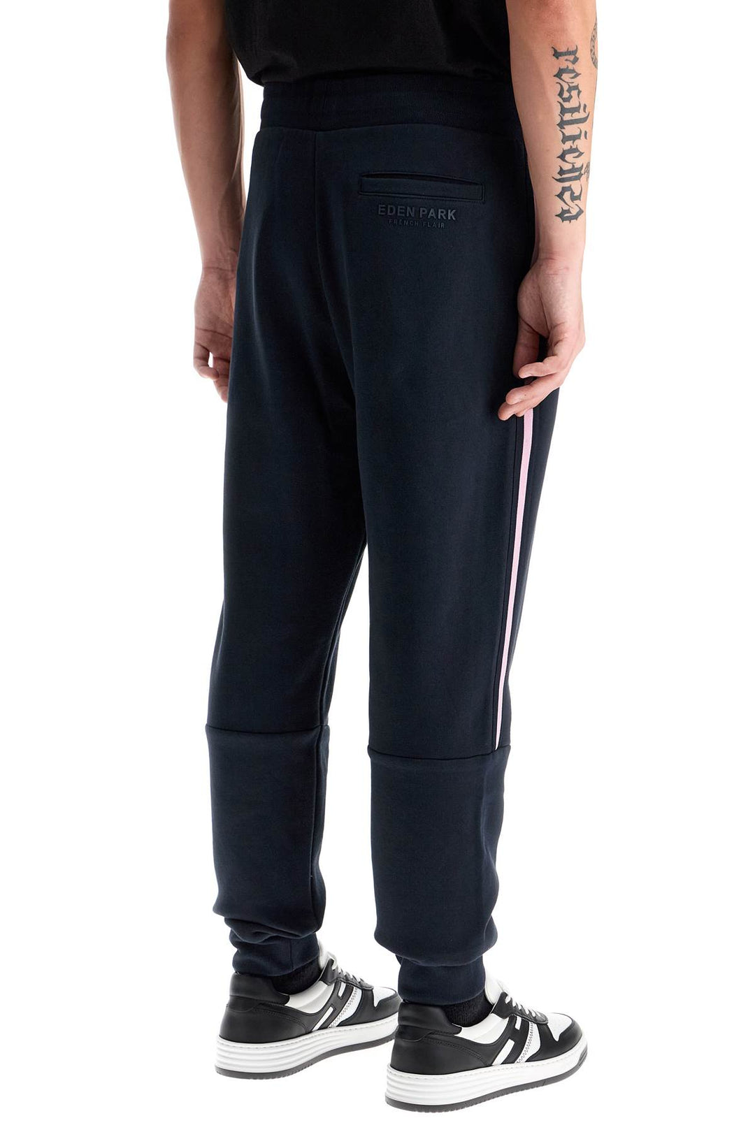 contrast band joggers with eight-2