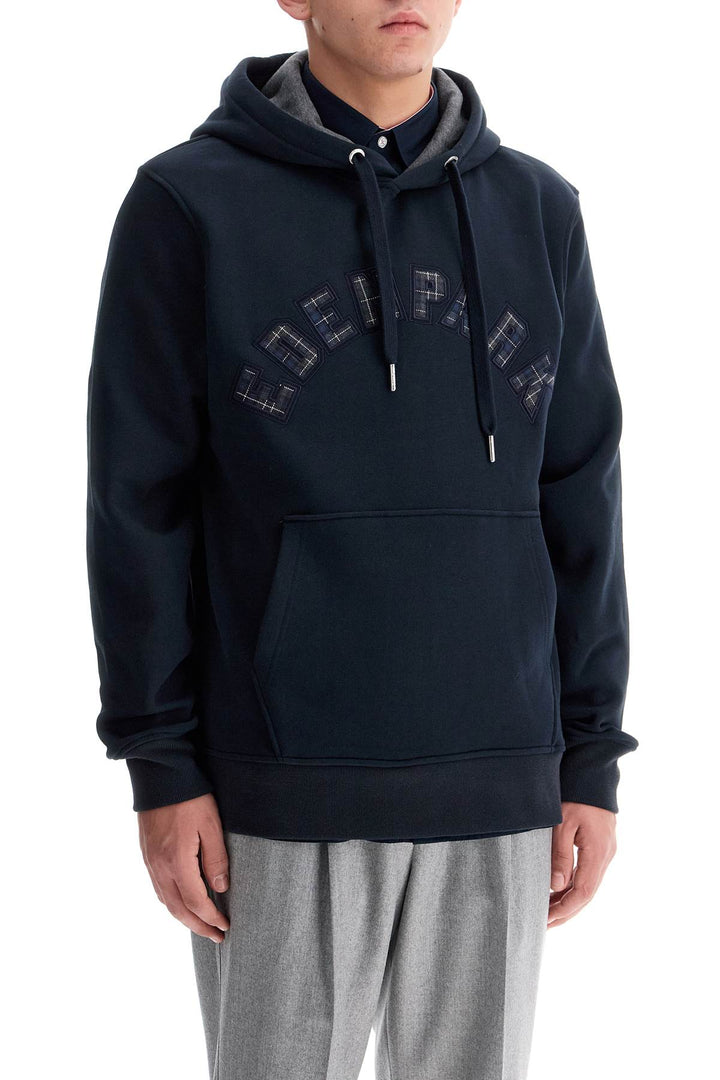 hooded sweatshirt with logo patch-1