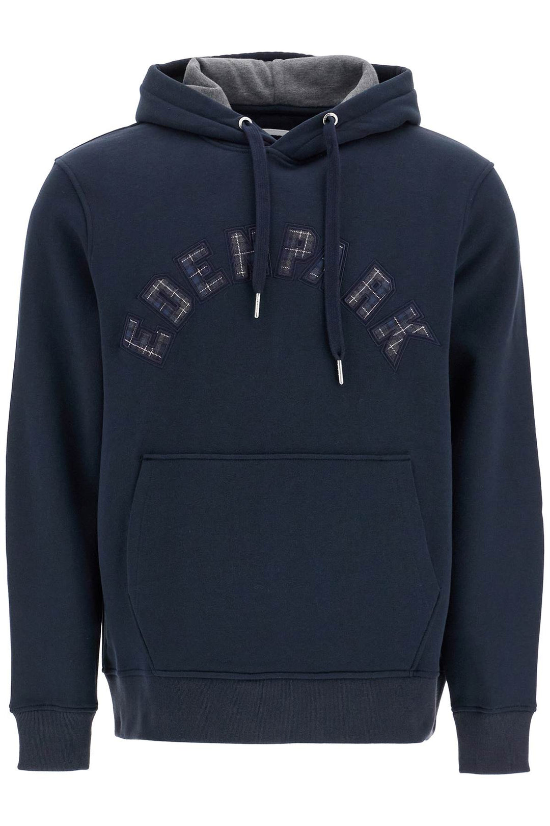 hooded sweatshirt with logo patch-0