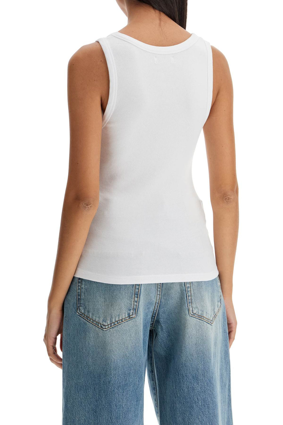 ribbed sleeveless top with-2