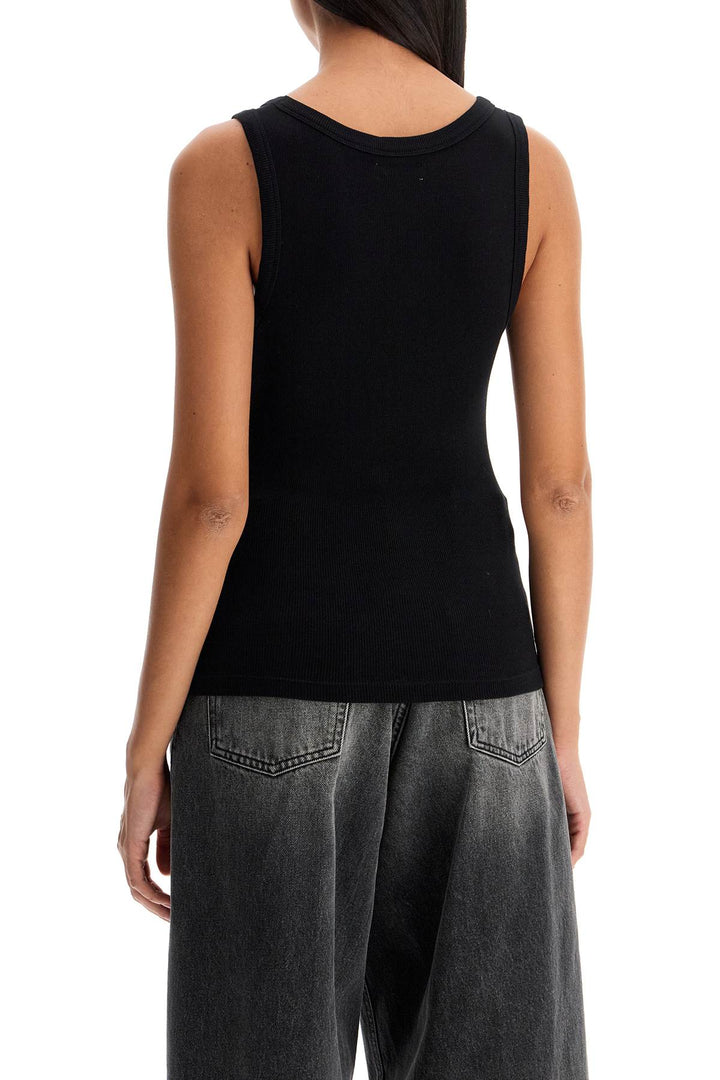 ribbed sleeveless top with-2