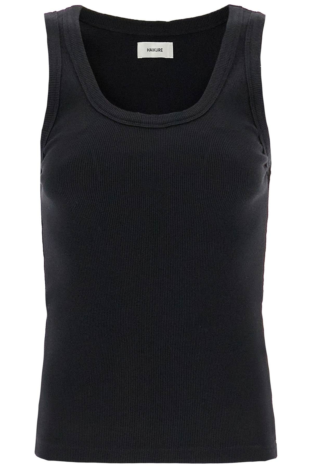 ribbed sleeveless top with-0