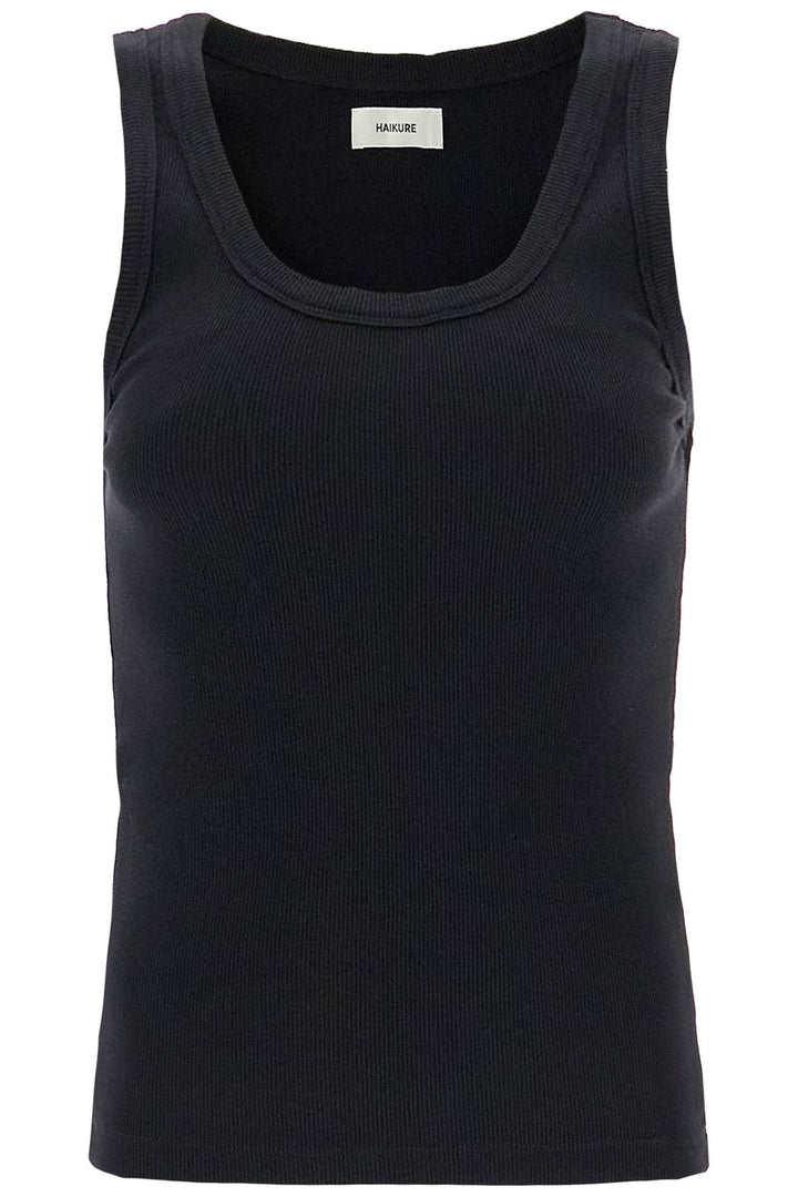 ribbed sleeveless top with-0