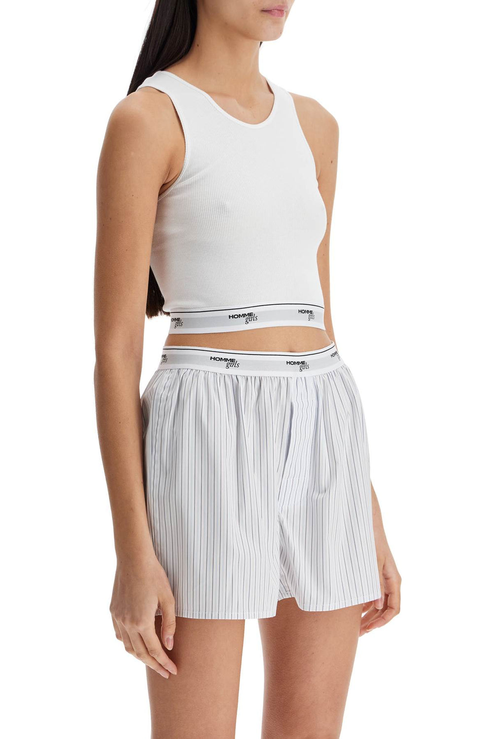 white cotton sleeveless crop top-1