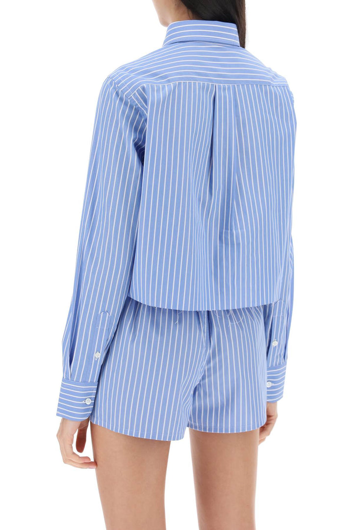 cropped striped poplin shirt-2