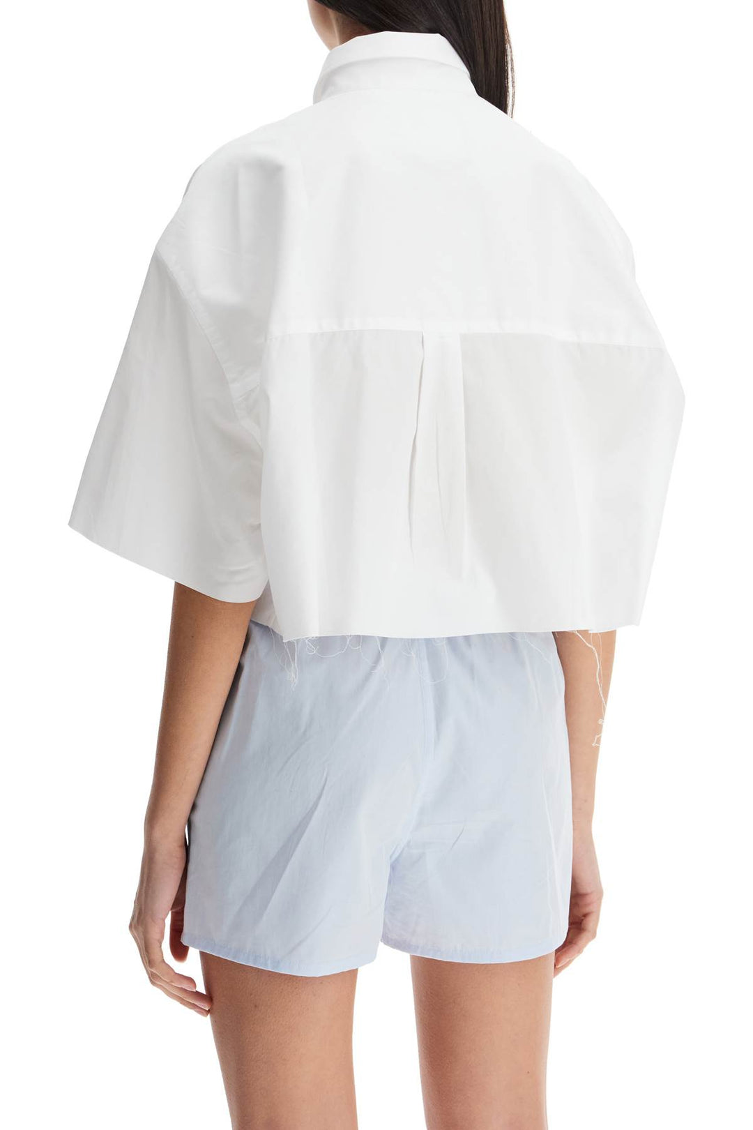 white oversized cotton shirt-2