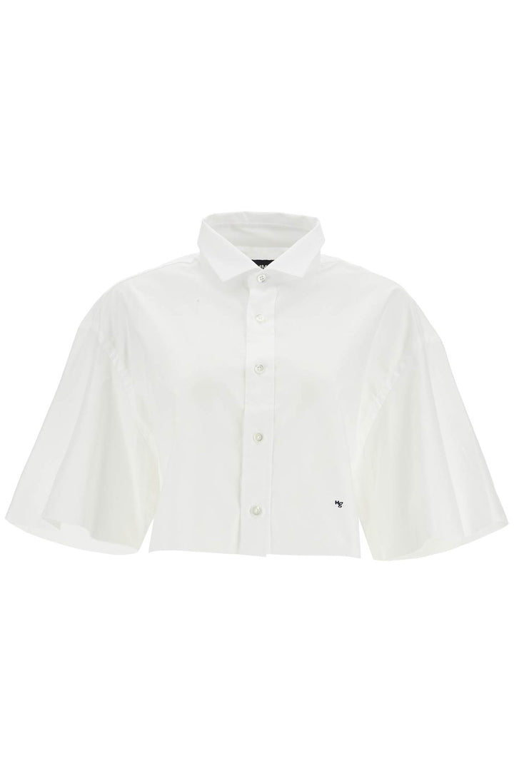 white oversized cotton shirt-0