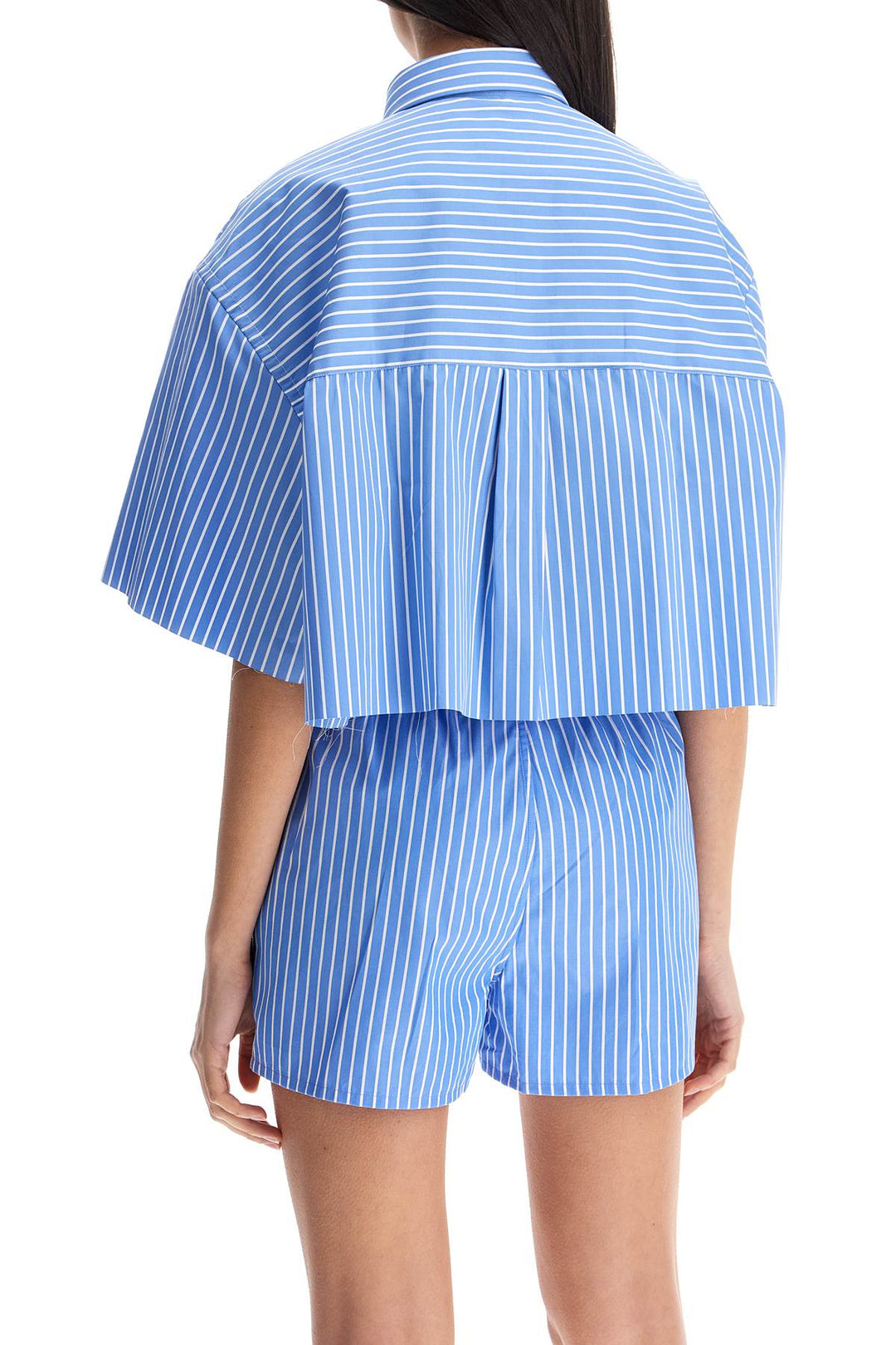 blue striped cotton shirt-2