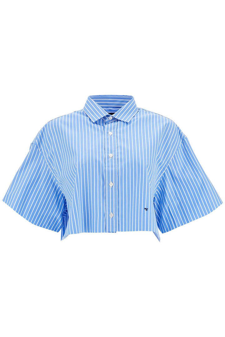 blue striped cotton shirt-0