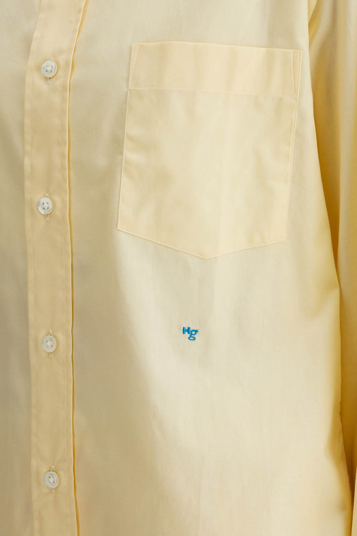 pale yellow cotton 70's style women's shirt-3