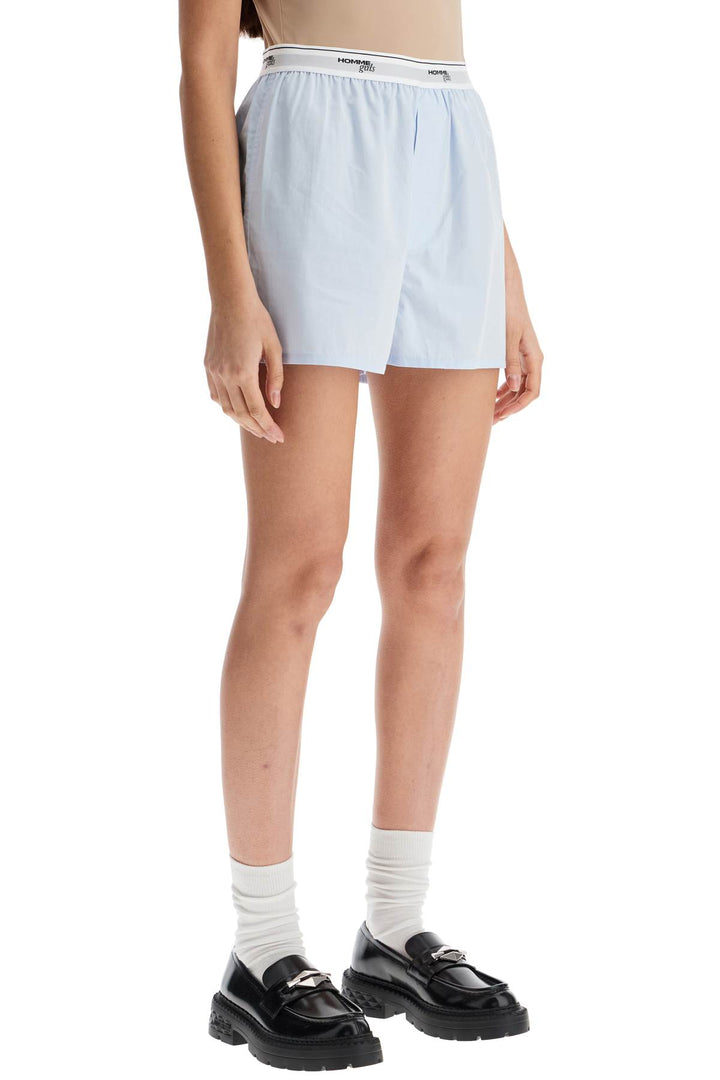 light blue high-waisted cotton boxer shorts-1