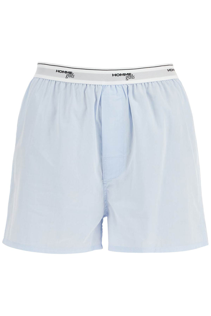 light blue high-waisted cotton boxer shorts-0