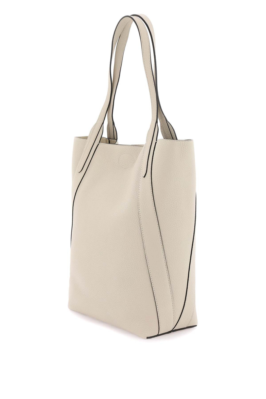 grained leather bayswater tote bag-1