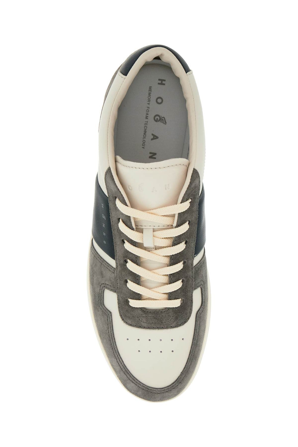 smooth and suede leather h-tv sneakers.-1