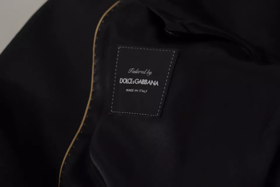 Black Polyester Single Breasted BlazerJacket