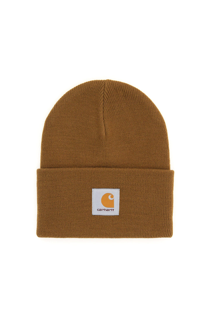 beanie hat with logo patch-0