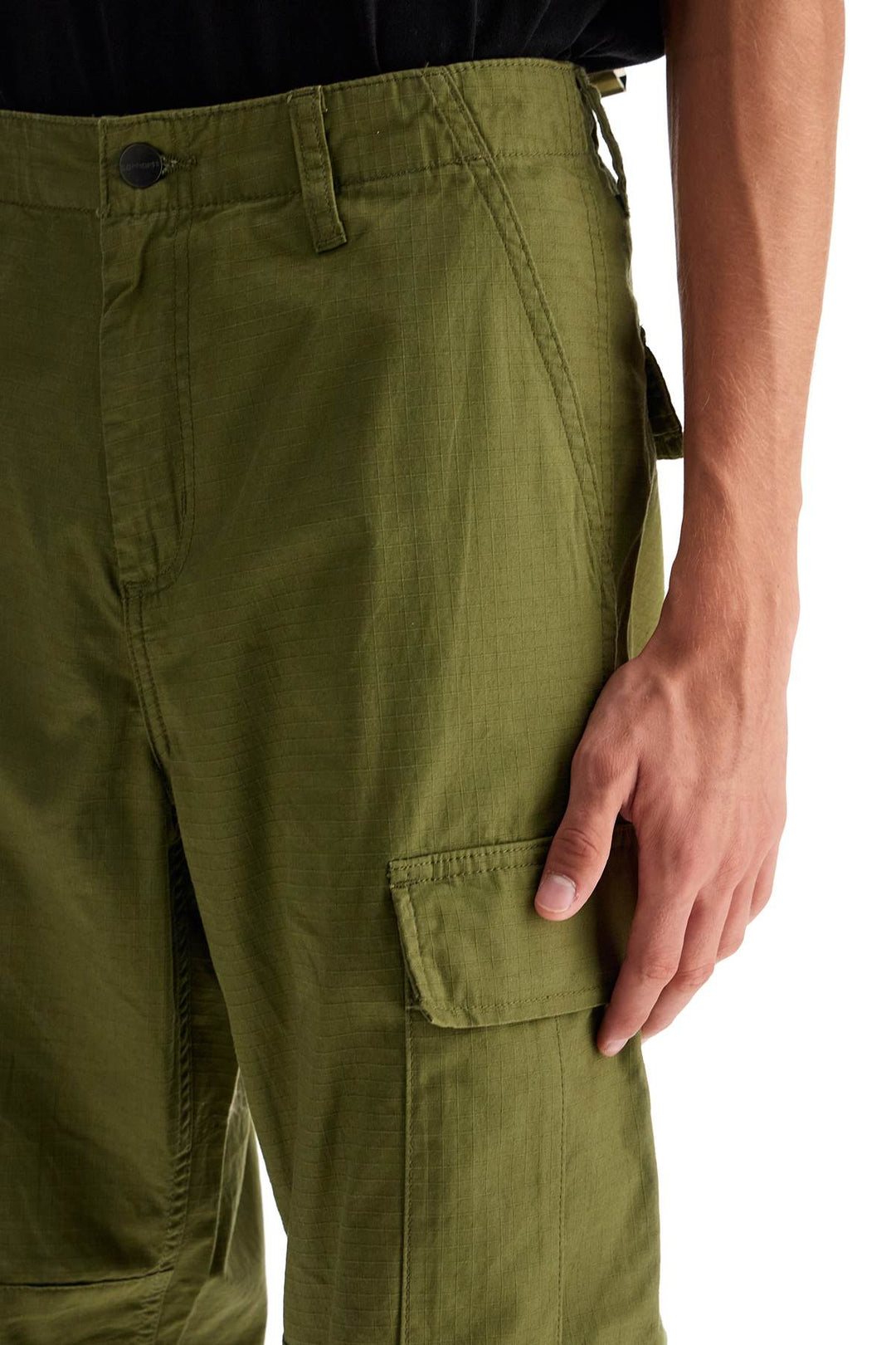 regular cotton ripstop cargo pants-3