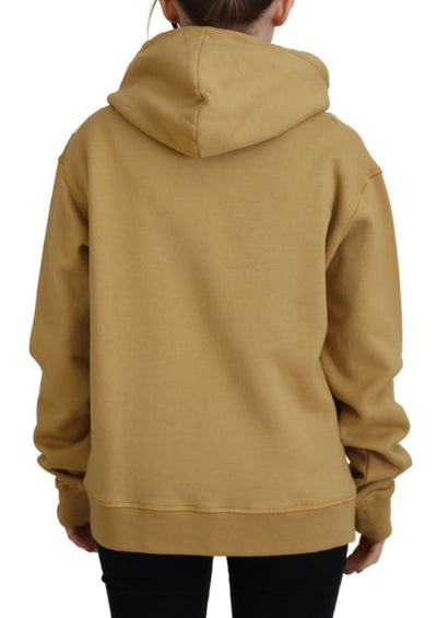 Dsquared² Brown Logo Printed Hooded Long Sleeve Sweater